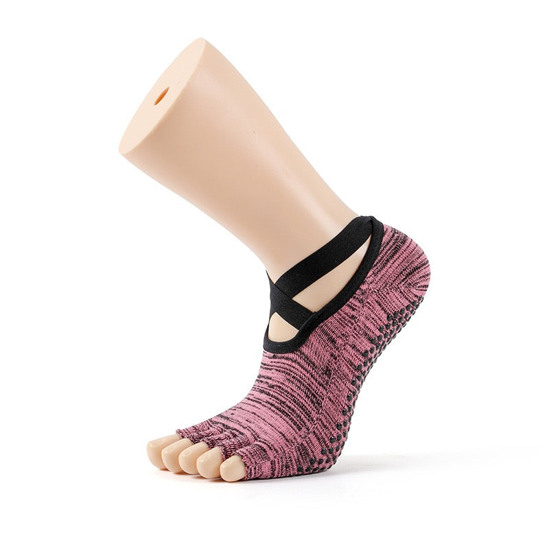Open-Toe Five-Toe Anti-Slip Yoga Socks - YOGRIP