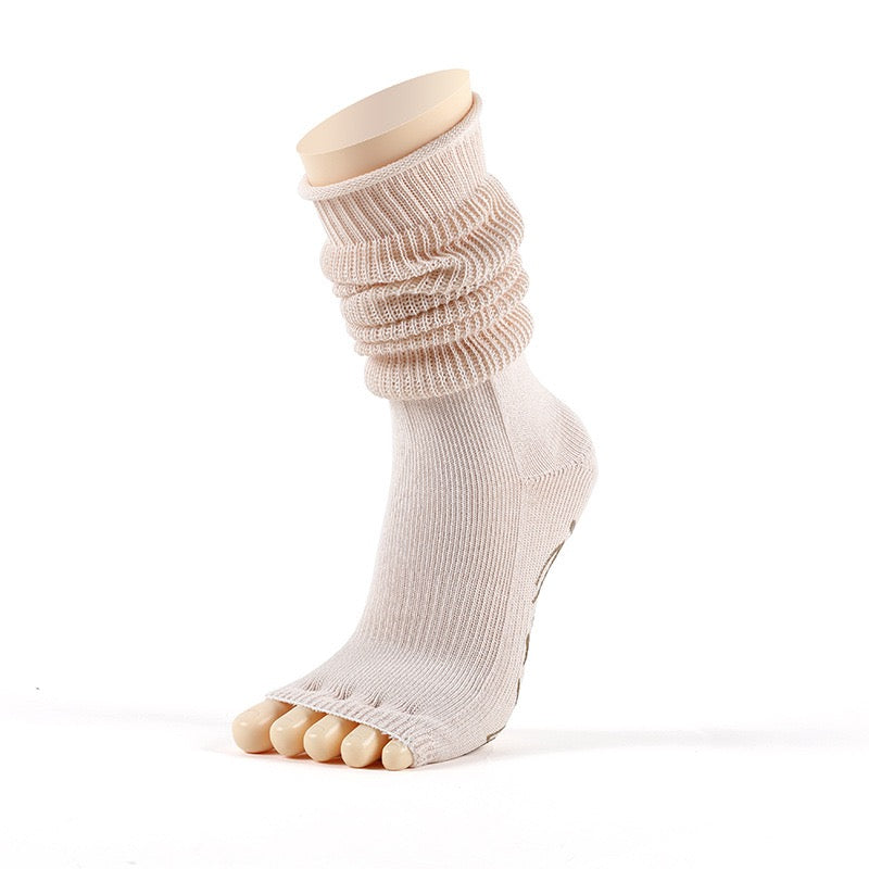 Open-Toe Five-Toe Anti-Slip Yoga Socks - YOGRIP