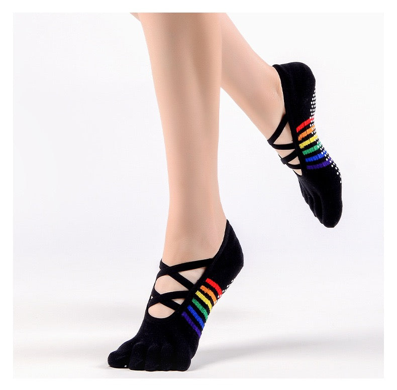 Five-Toe Anti-Slip Yoga Socks - YOGRIP
