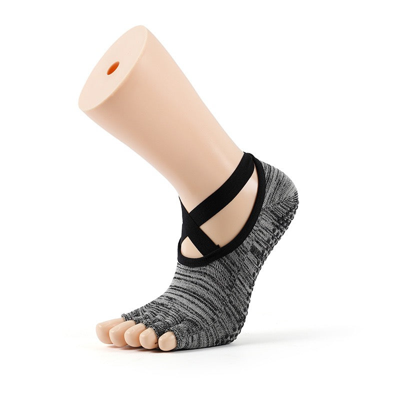Open-Toe Five-Toe Anti-Slip Yoga Socks - YOGRIP