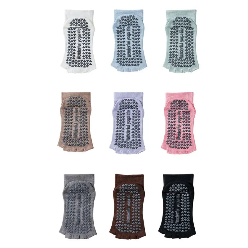 Open-Toe Five-Toe Anti-Slip Yoga Socks YOGRIP